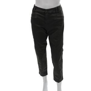 Transit Par Such Womens Cropped Ankle Pants Black Cotton Elastane Size 4